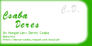 csaba deres business card